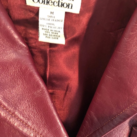 STYLE & CO. COLLECTION  M SHELL BURGUNDY JACKET - Picture 2 of 7